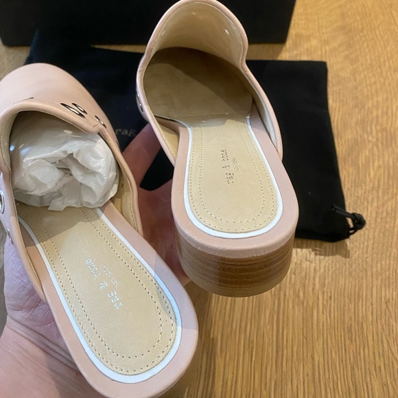 Rag & Bone Luis Mules in Nude Grommet - Picture 6 of 10